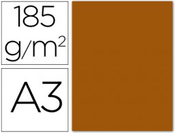50h. cartulina Guarro A3 185g/m² marrón chocolate